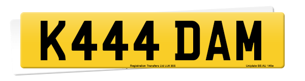 Registration number K444 DAM